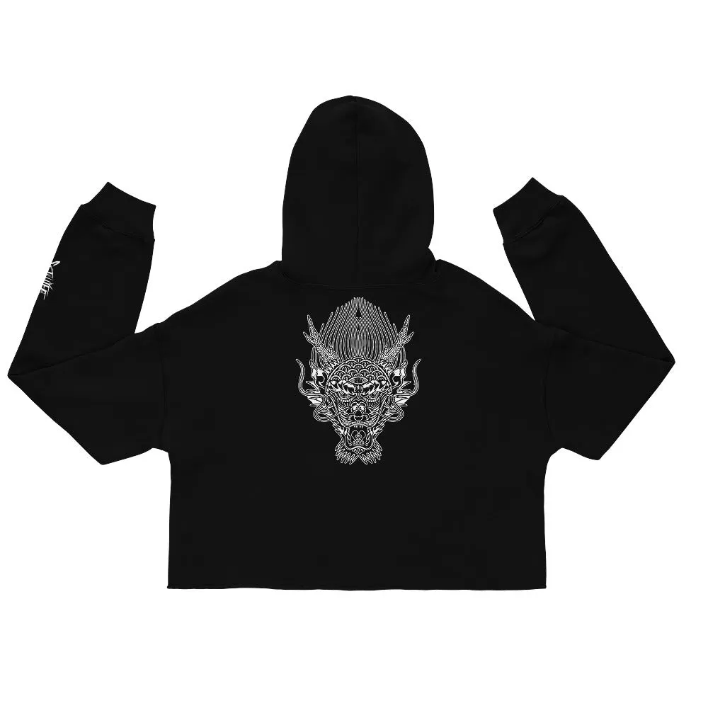 DRAGONS ONLY CROP GRAPHIC HOODIE