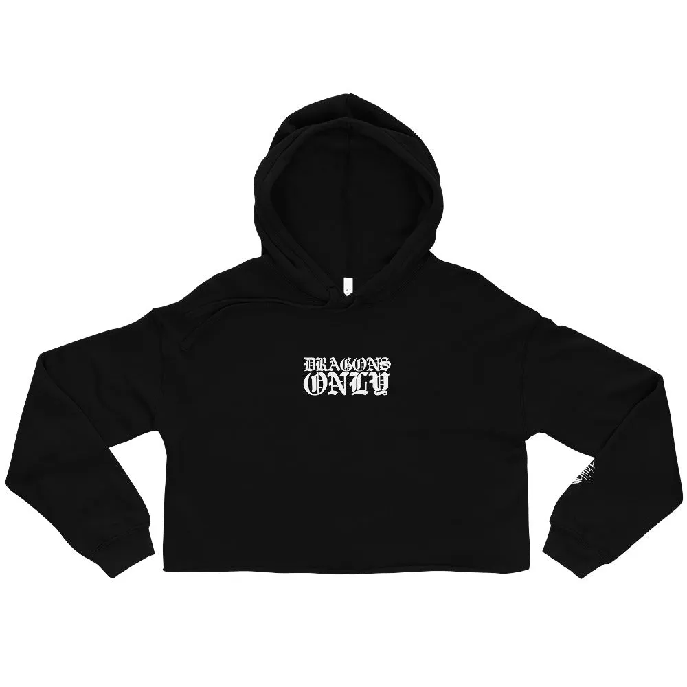 DRAGONS ONLY CROP GRAPHIC HOODIE