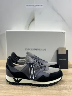 Emporio Armani Sneaker Uomo Black Grey Casual Armani Men Shoes 44