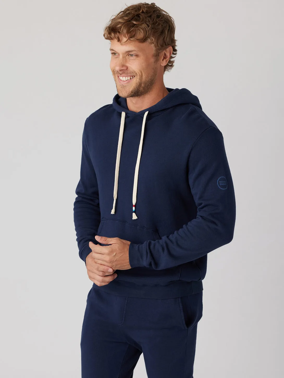 Essential Waves Pullover Hoodie - Indigo