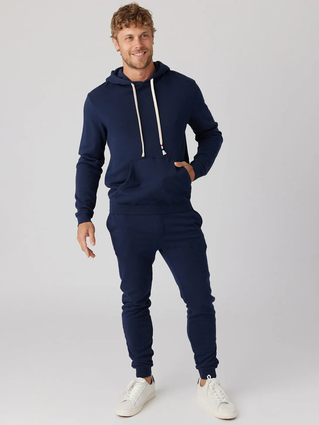 Essential Waves Pullover Hoodie - Indigo