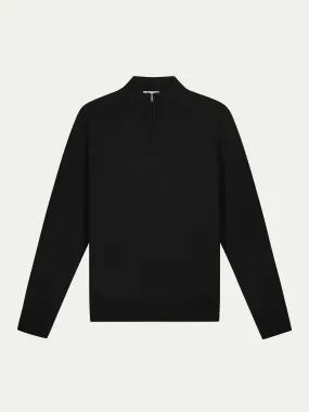 Extrafine Merino Zipper Sweater Black