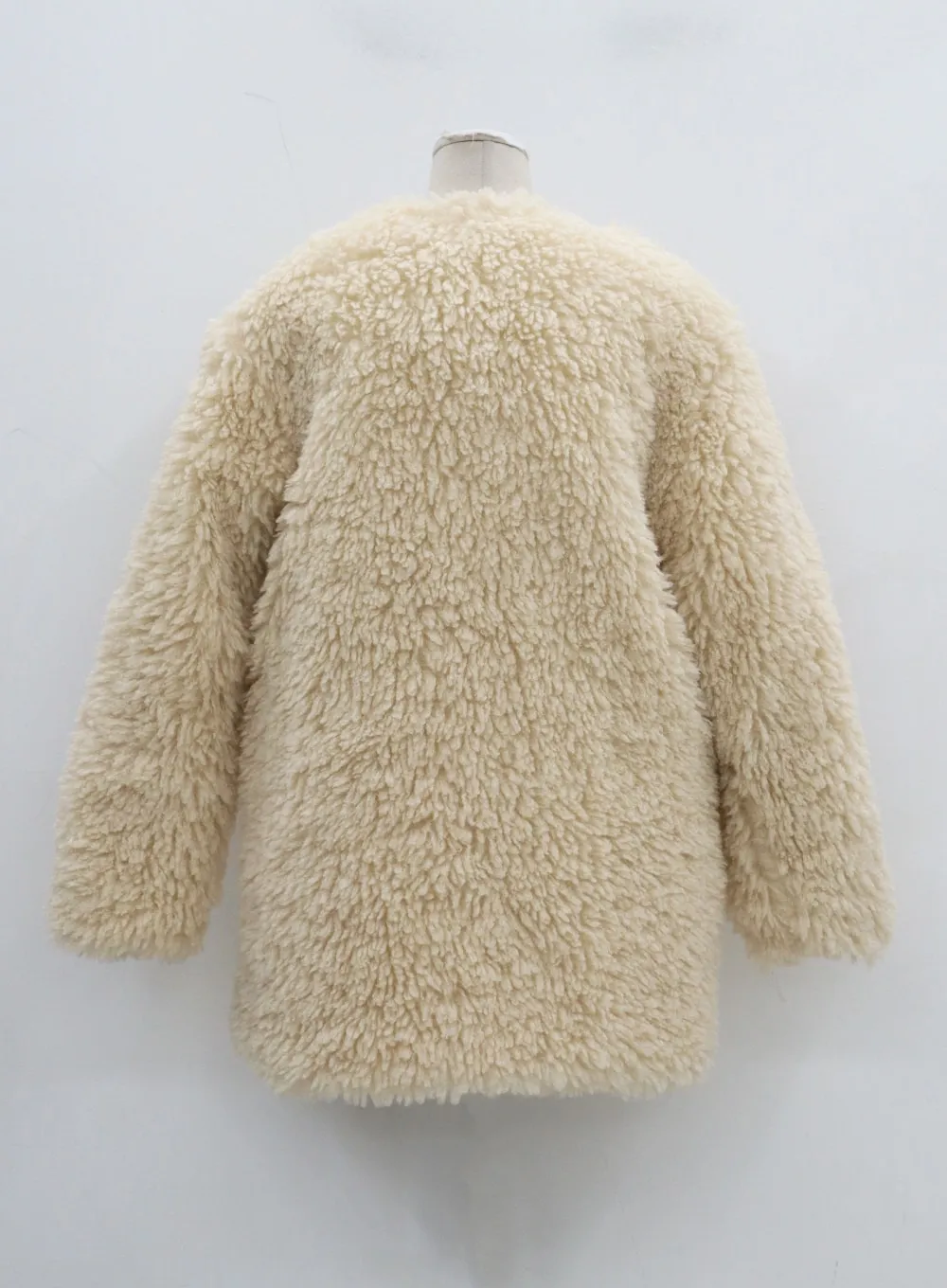 Faux Fur Button Midi Coat CJ302