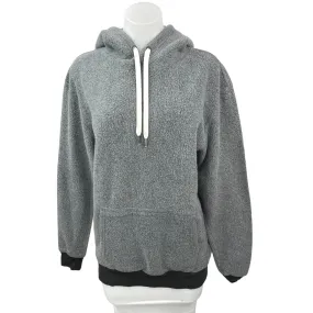 Feat Women's Grey Inside Out Fleece Hoodie Hooded Sweatshirt Sweater Top Size S