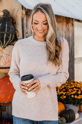 Feeling Fortunate Knit Sweater- Oatmeal