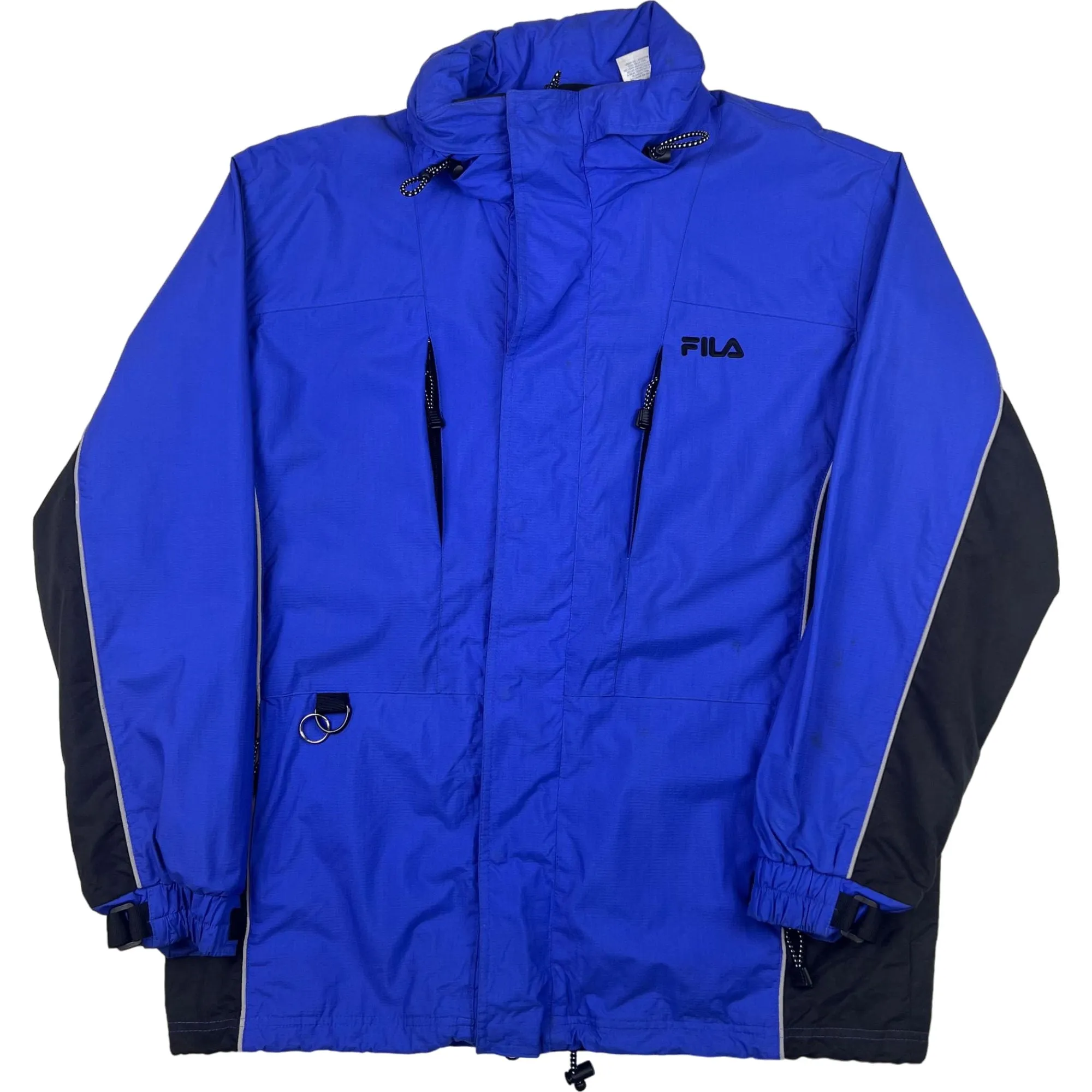 Fila 90's Rain Coat Jacket Blue Black