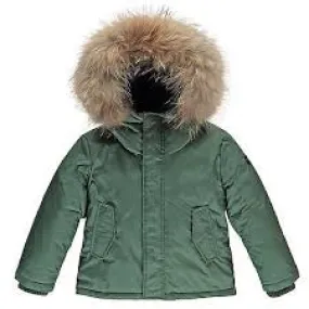 Finger In The Nose Khaki Fur Lined Down Parka: 2-3 Years (Brand New)