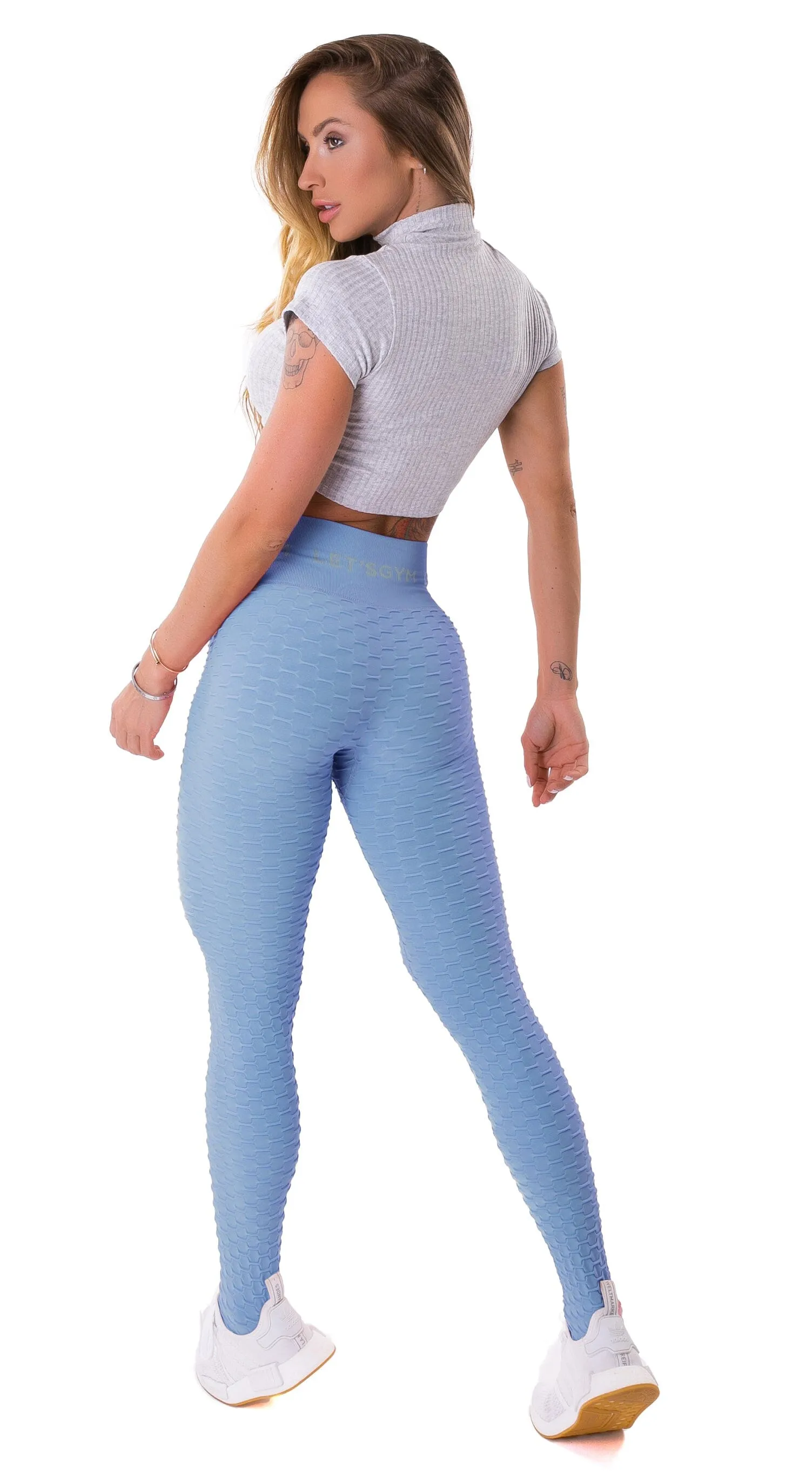 Flawless Seamless Leggings - Baby Blue