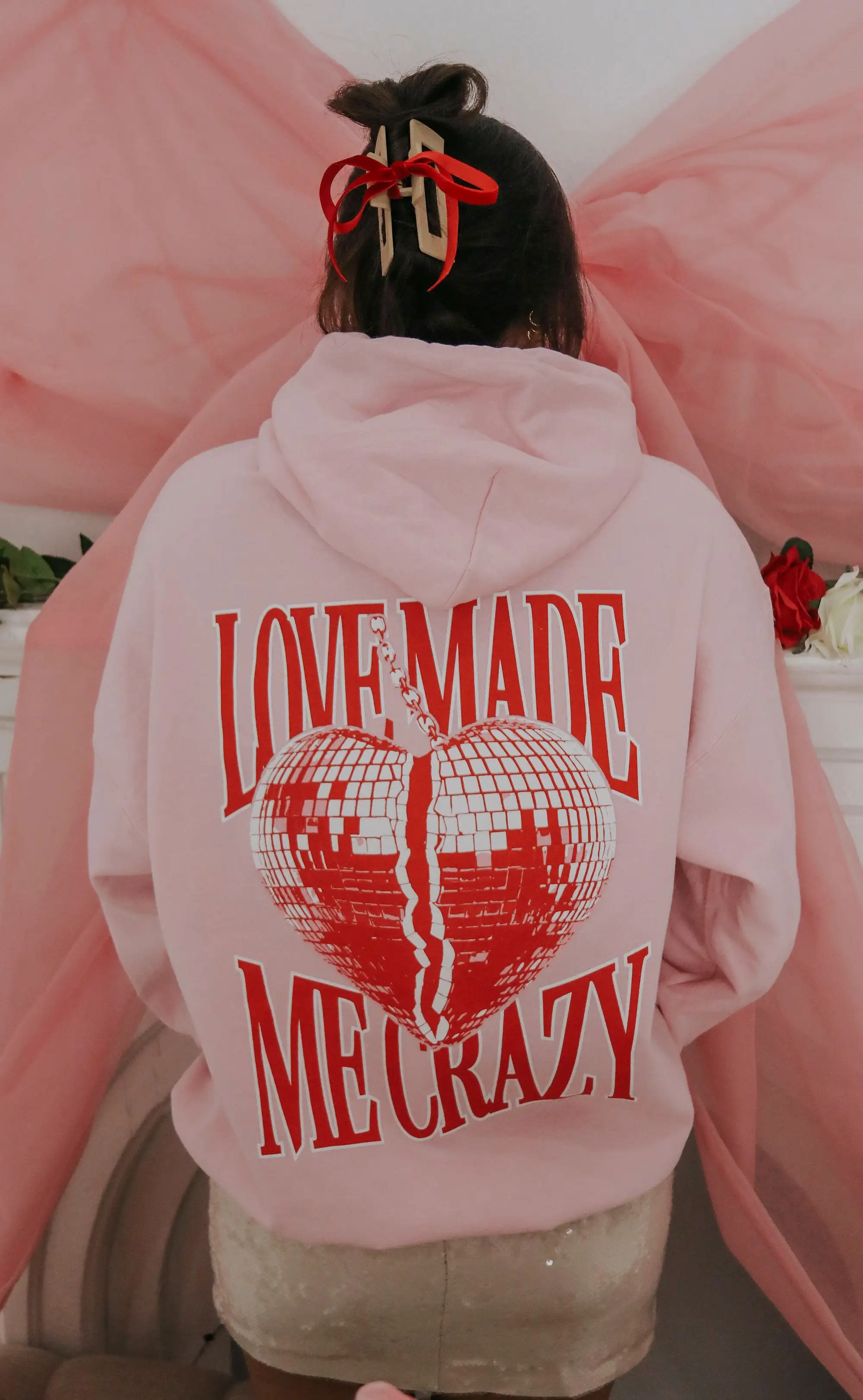 friday + saturday: love made me crazy hoodie