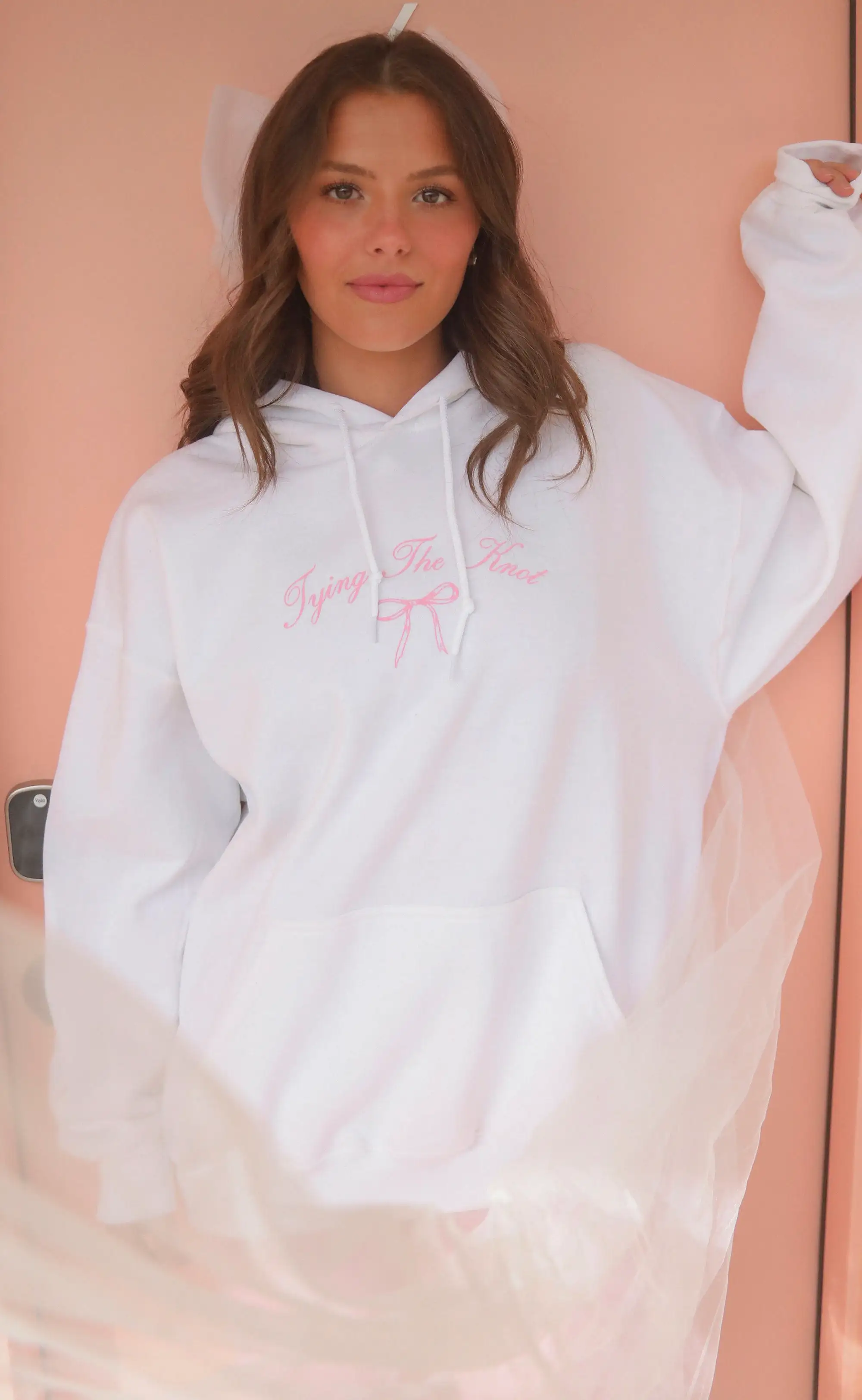 friday + saturday: tying the knot hoodie