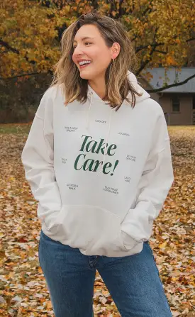 friday + saturday x jo johnson overby: take care hoodie