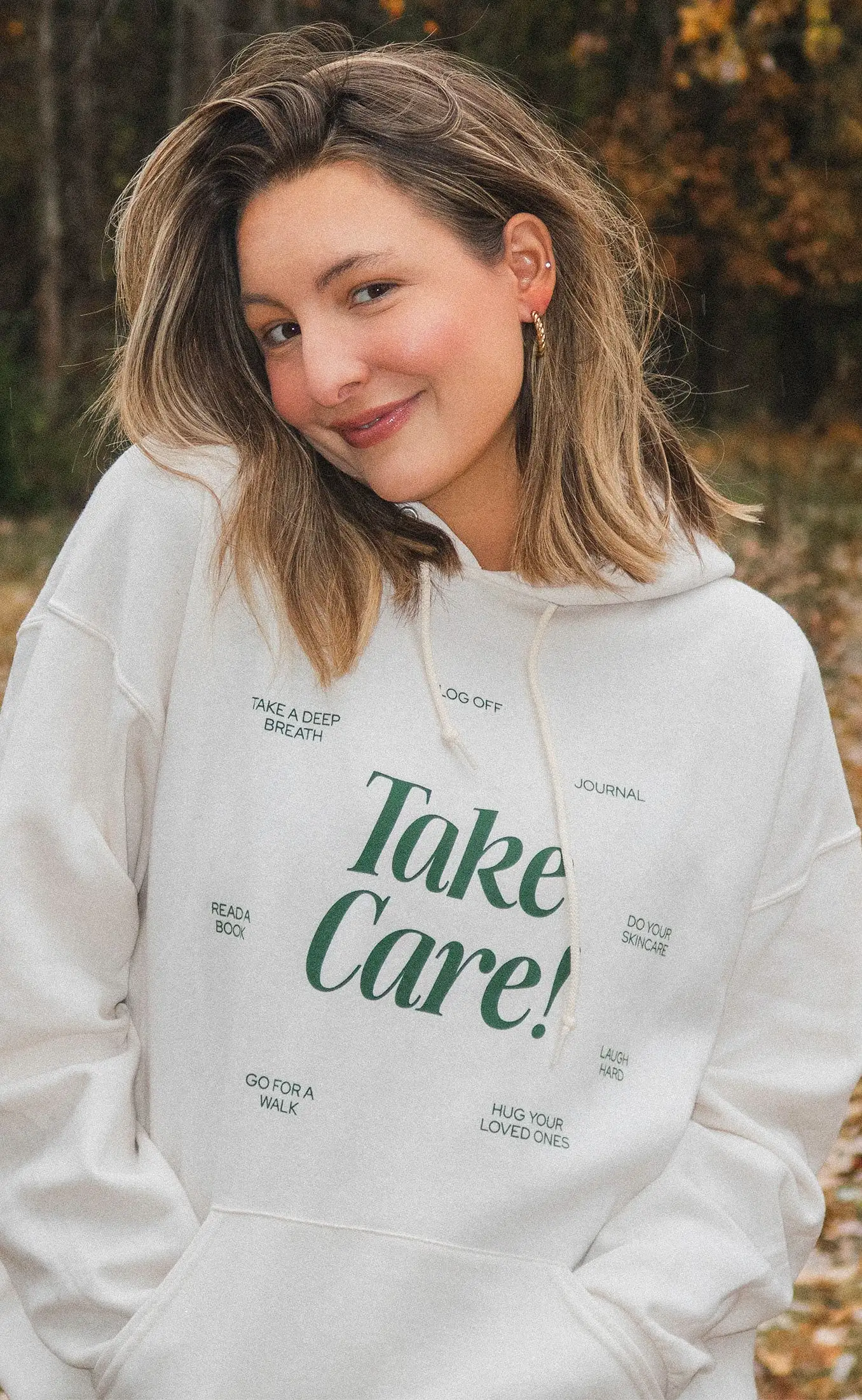 friday + saturday x jo johnson overby: take care hoodie