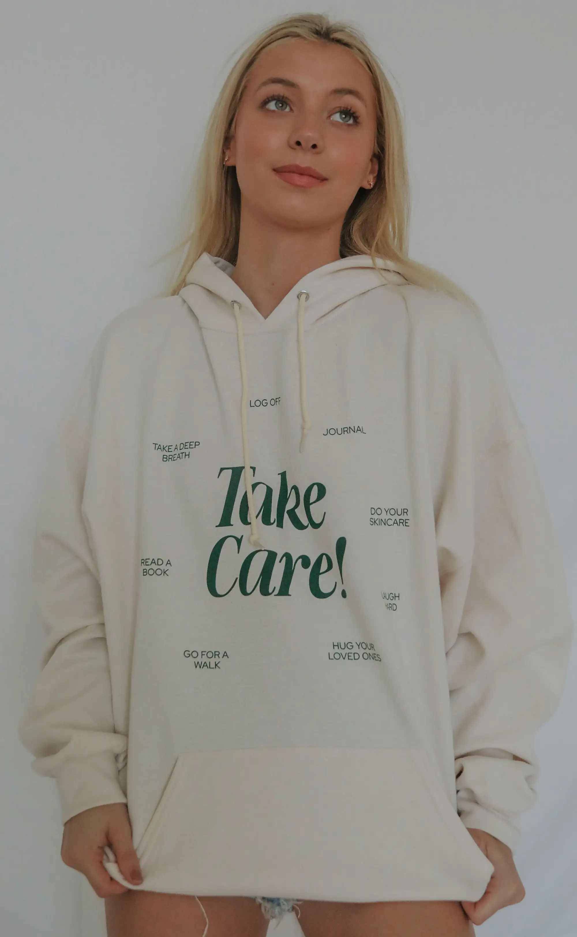 friday + saturday x jo johnson overby: take care hoodie