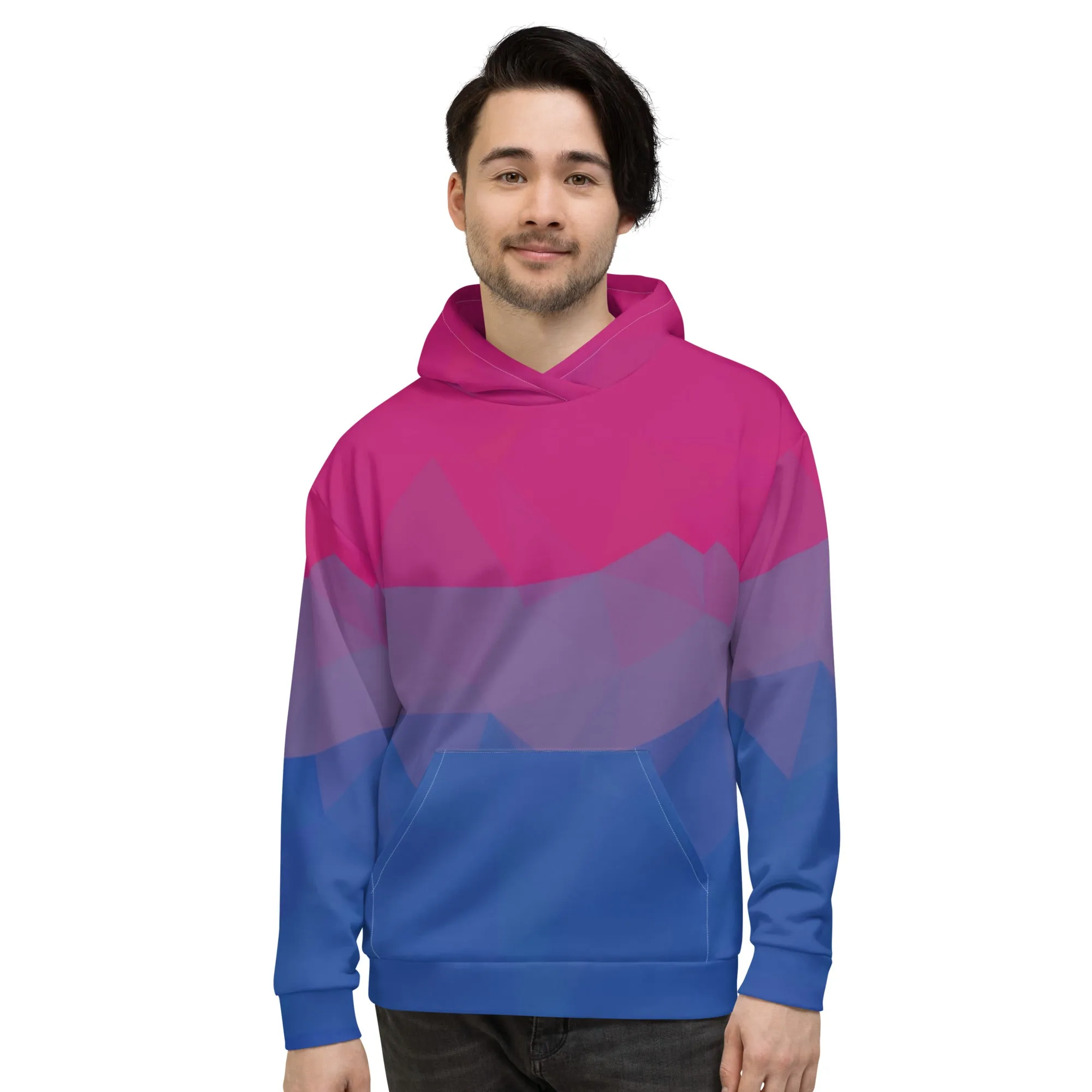 Geometric Bisexual Pride Pullover Hoodie