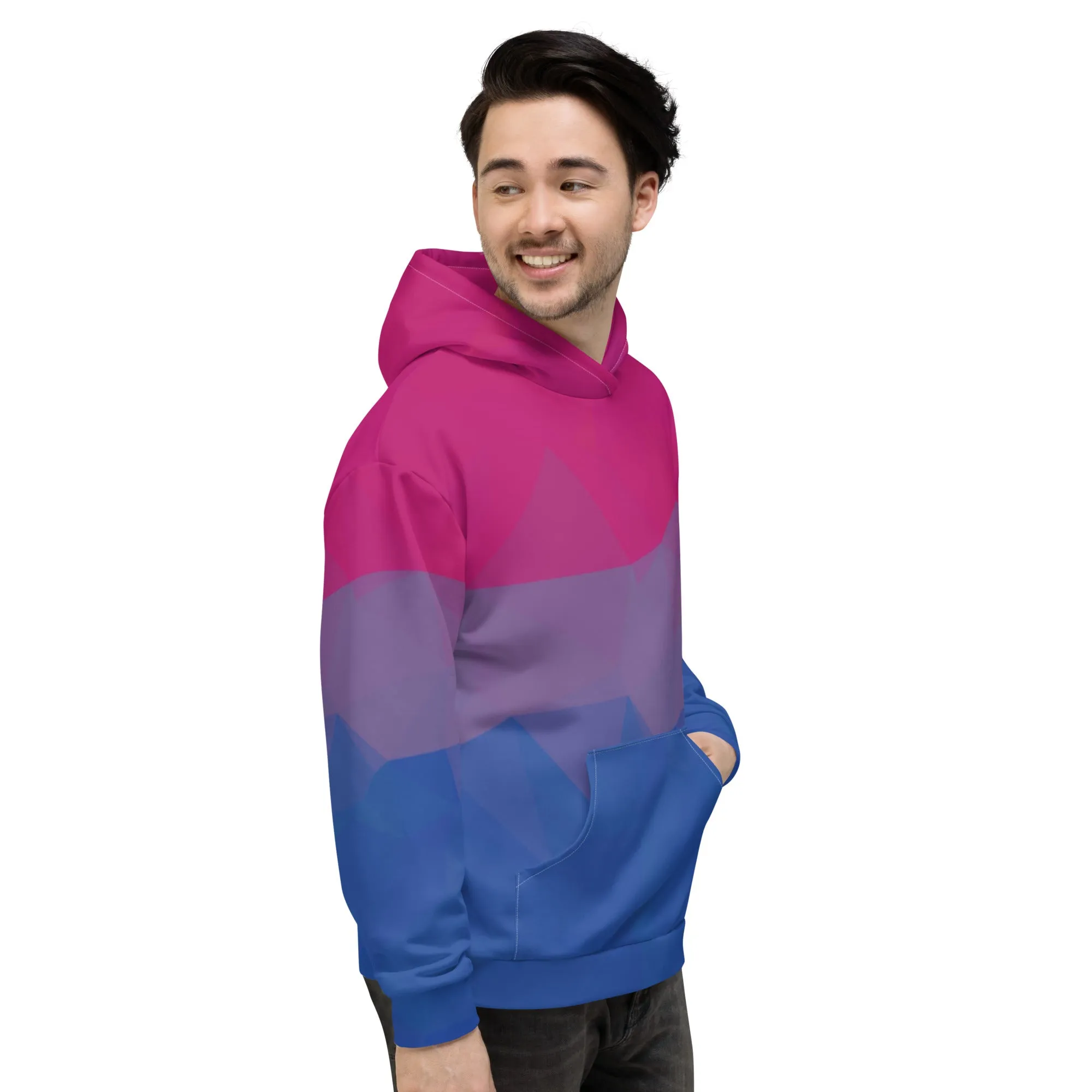 Geometric Bisexual Pride Pullover Hoodie