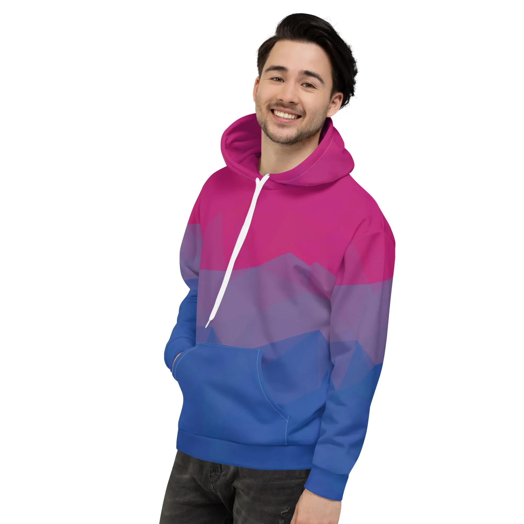 Geometric Bisexual Pride Pullover Hoodie