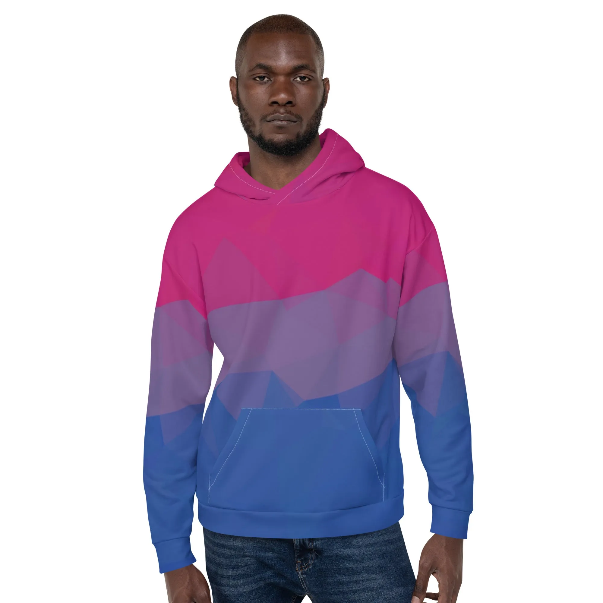 Geometric Bisexual Pride Pullover Hoodie