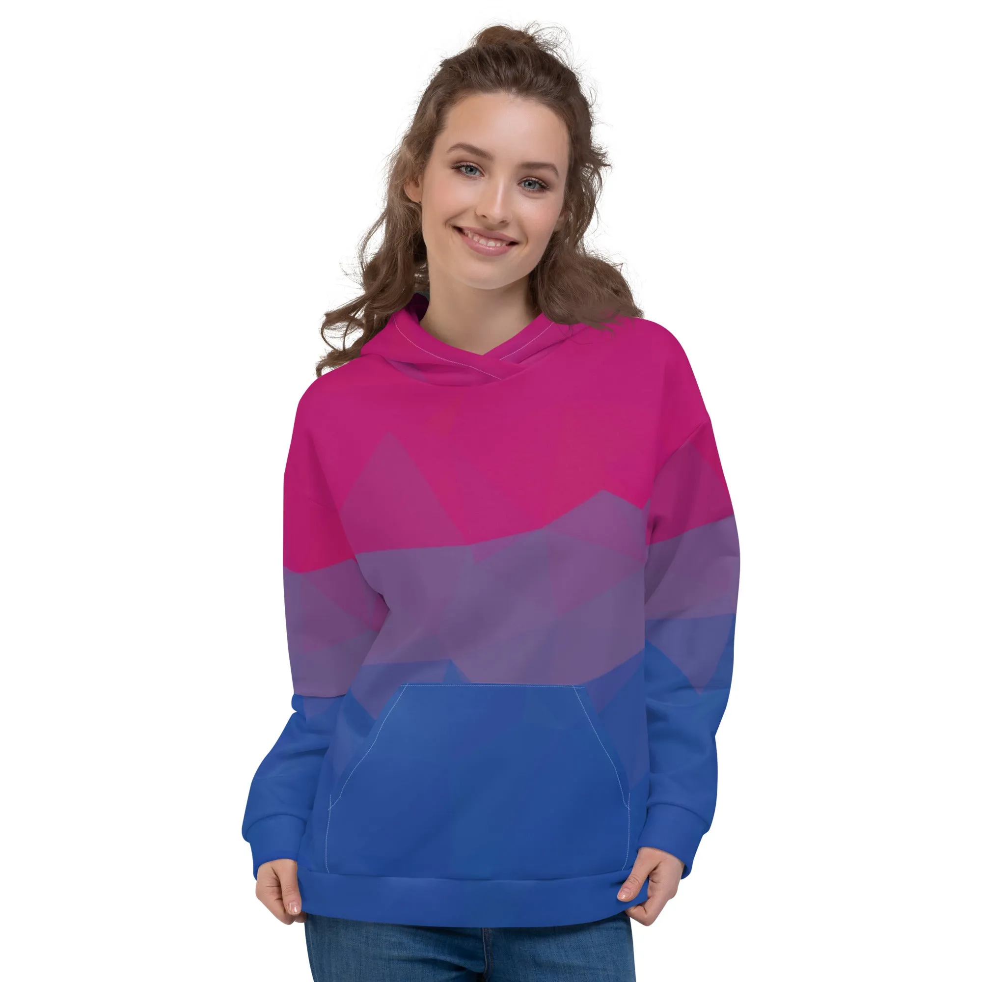 Geometric Bisexual Pride Pullover Hoodie