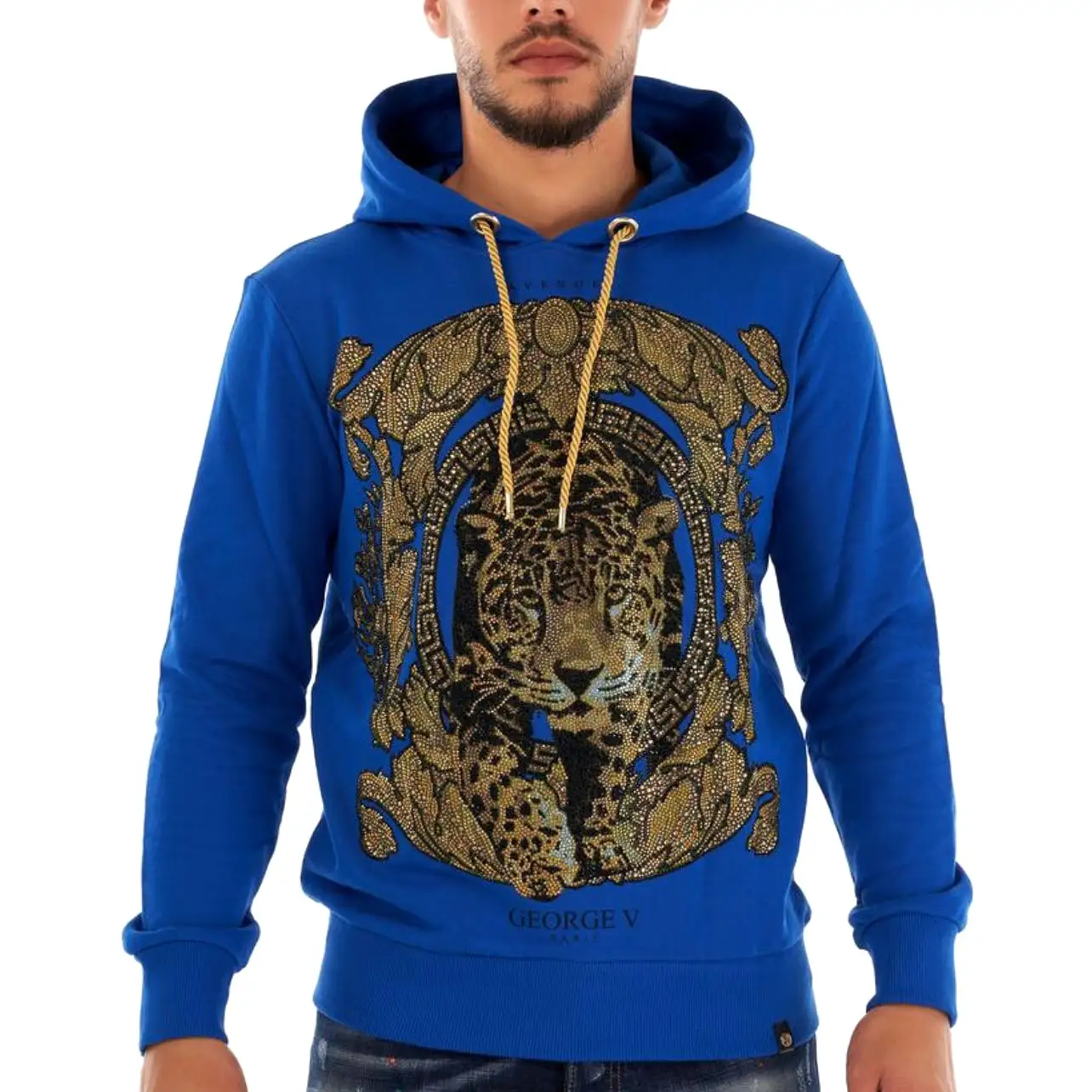 George Ave Tiger Royal Blue Hoodie