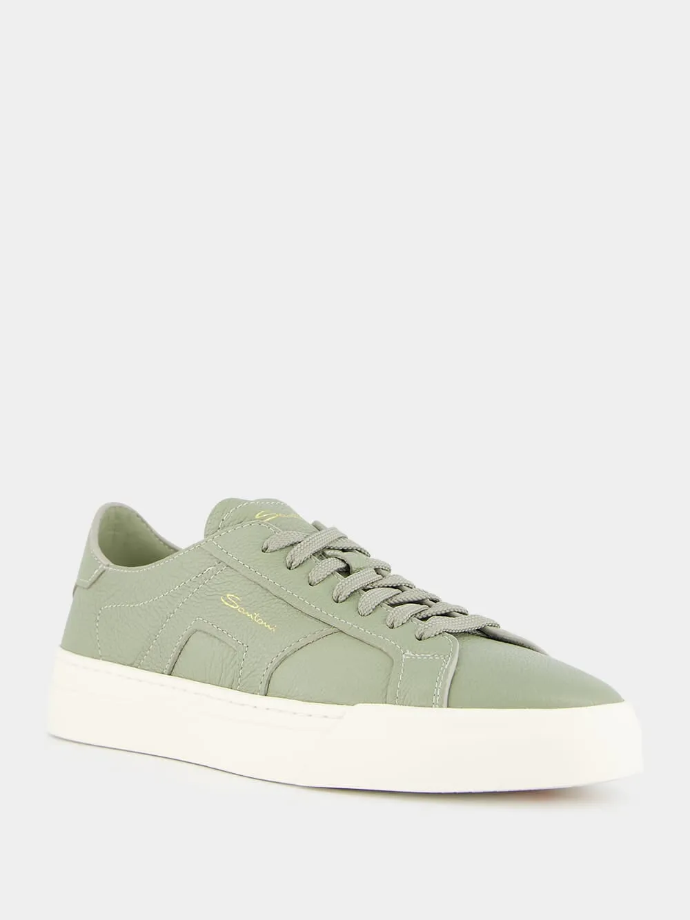 Green Leather Sneakers