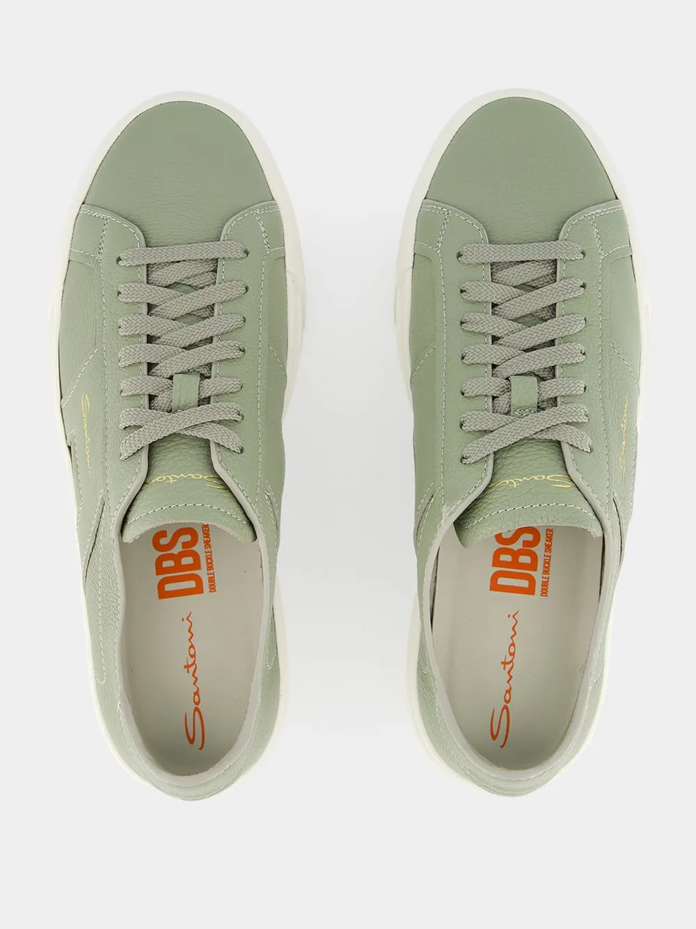 Green Leather Sneakers