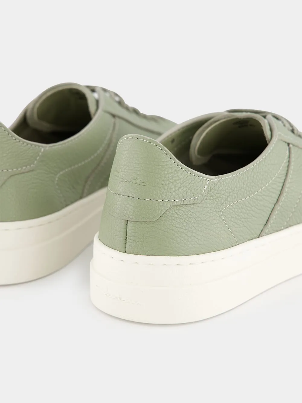 Green Leather Sneakers