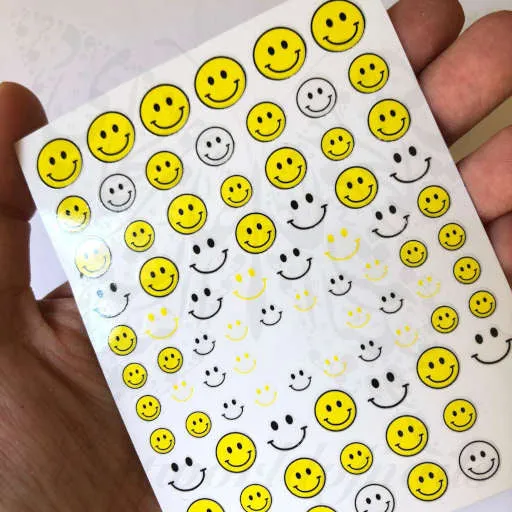 Happy Face Nail Art Nail Stickers