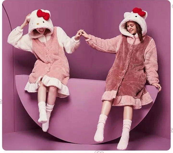 Hello kitty pyjamas lounge dress coat