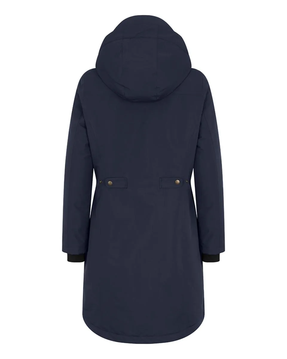 Hoggs of Fife Walker Ladies Long Coat - Navy