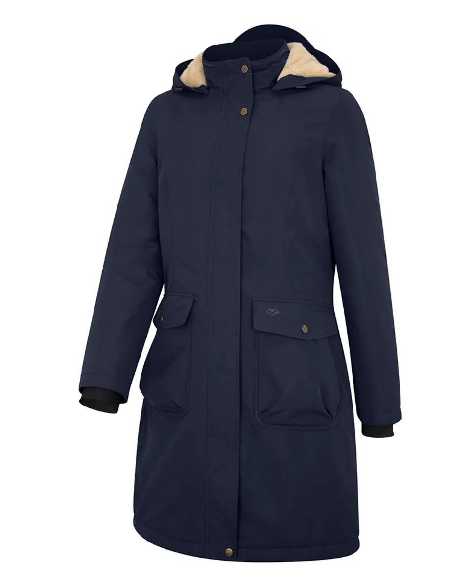 Hoggs of Fife Walker Ladies Long Coat - Navy