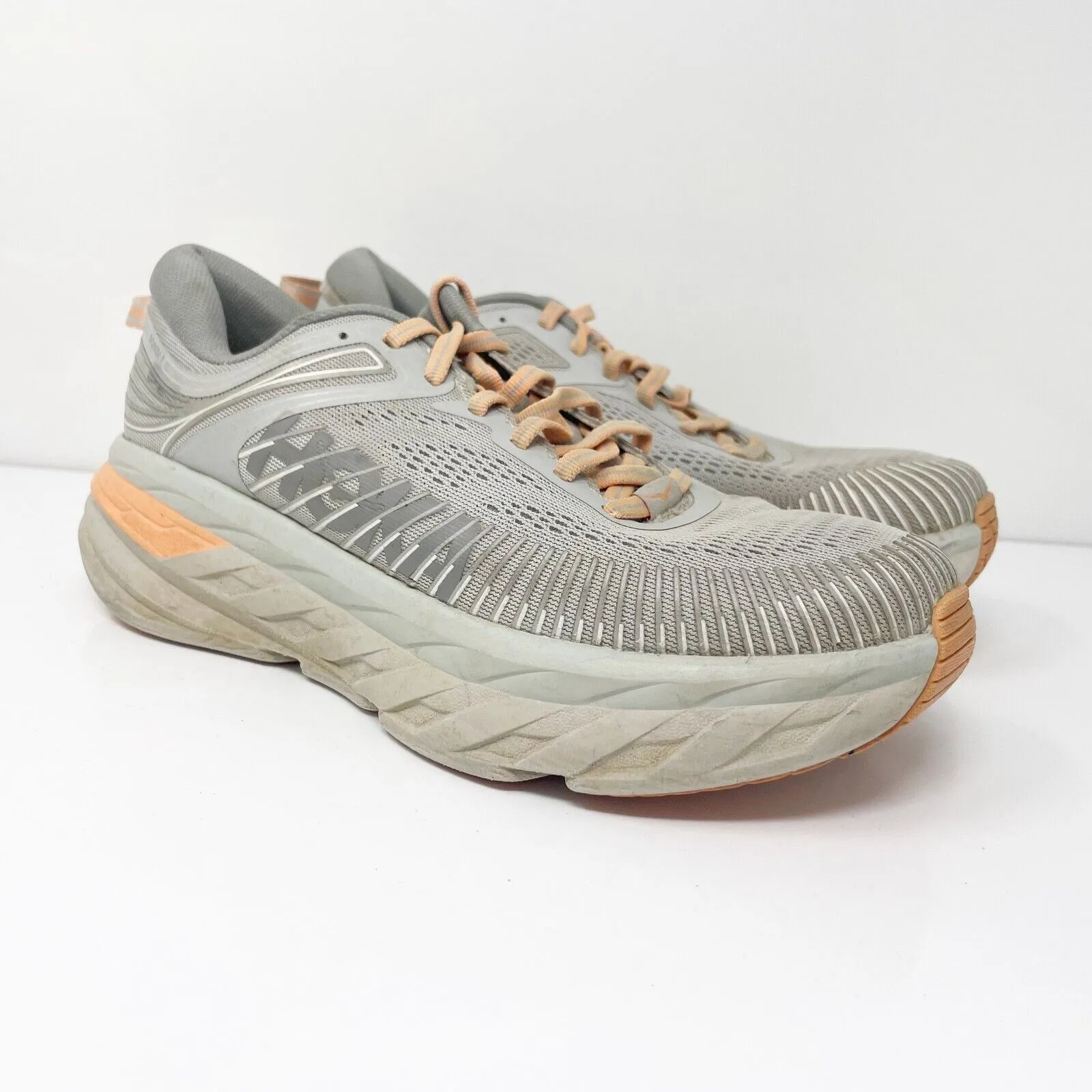 Hoka One One Womens Bondi 7 1110519 HMSH Gray Running Shoes Sneakers Size 7.5