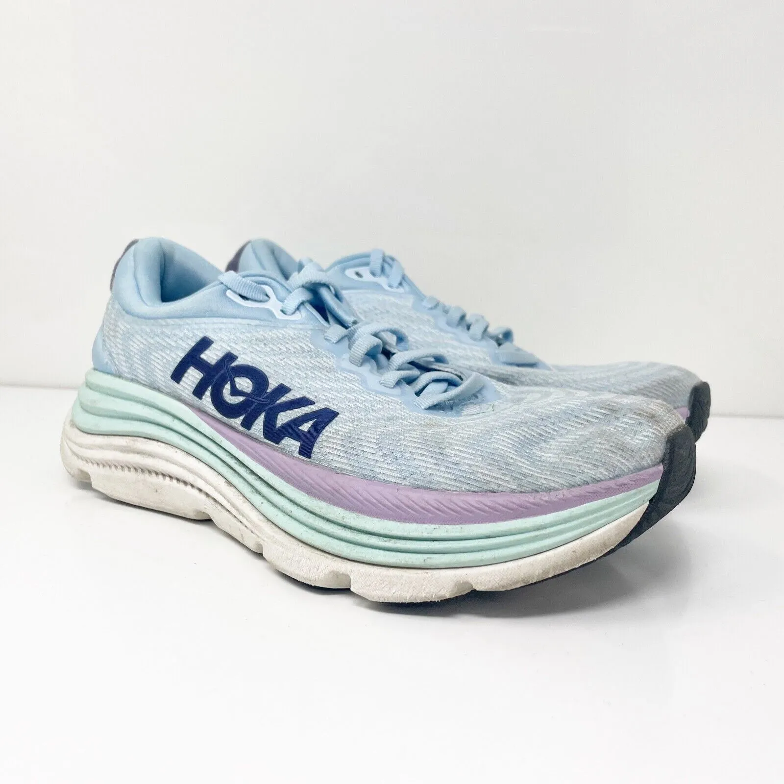 Hoka One One Womens Gaviota 5 1134235 ABSO Blue Running Shoes Sneakers Size 8 B