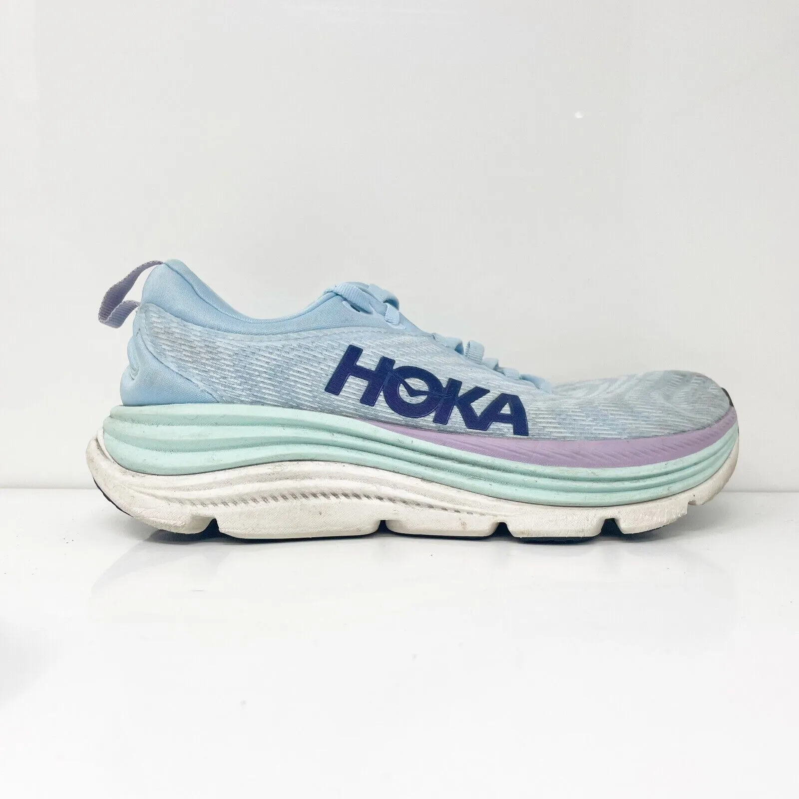 Hoka One One Womens Gaviota 5 1134235 ABSO Blue Running Shoes Sneakers Size 8 B