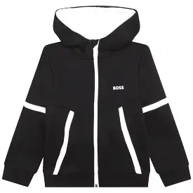 Hugo Boss Boys Zip-Up Hoodie _Black J25M71-09B