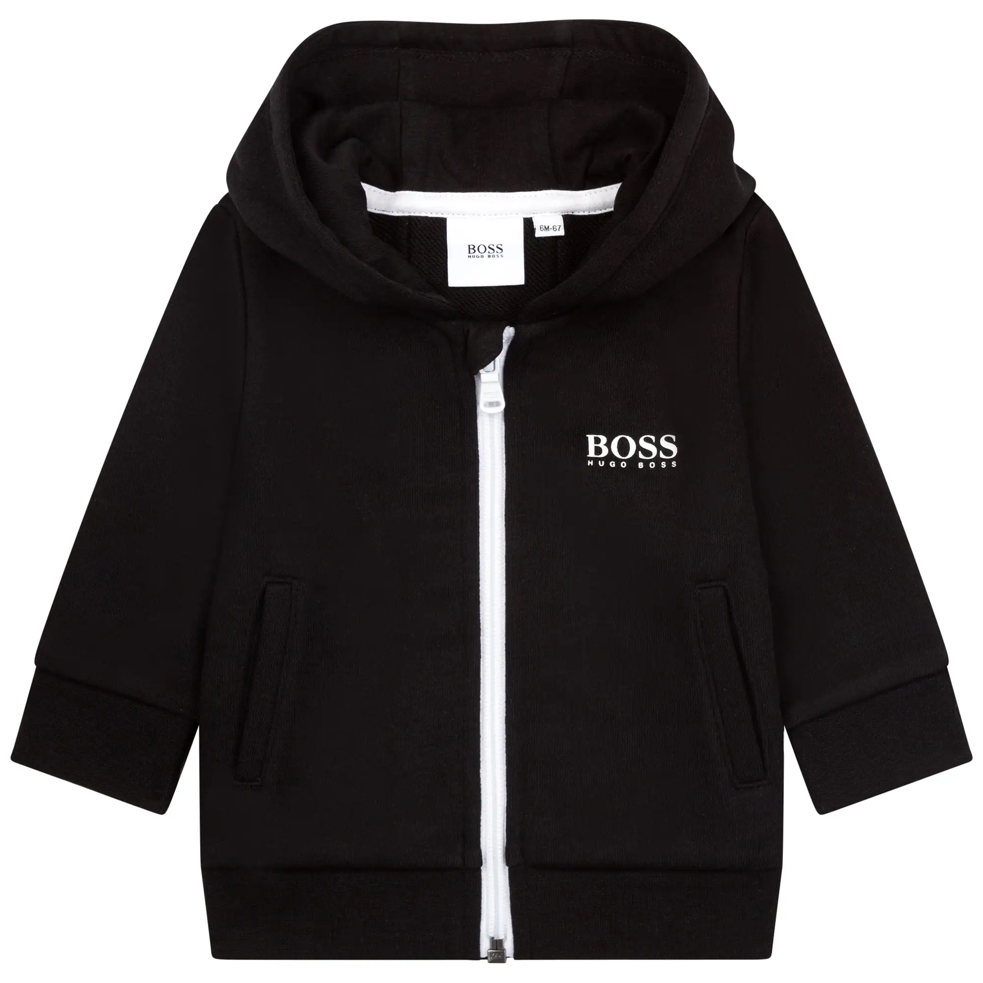 Hugo Boss Toddler Zip-Up Hoodie w/Logo_ Black J05937-09B