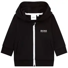 Hugo Boss Toddler Zip-Up Hoodie w/Logo_ Black J05937-09B