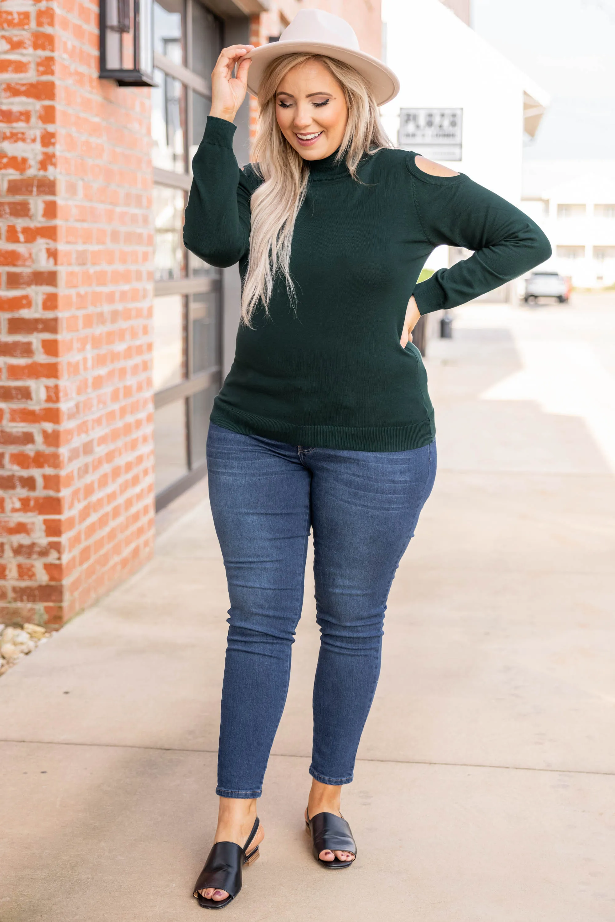 Instant Connection Sweater, Hunter Green