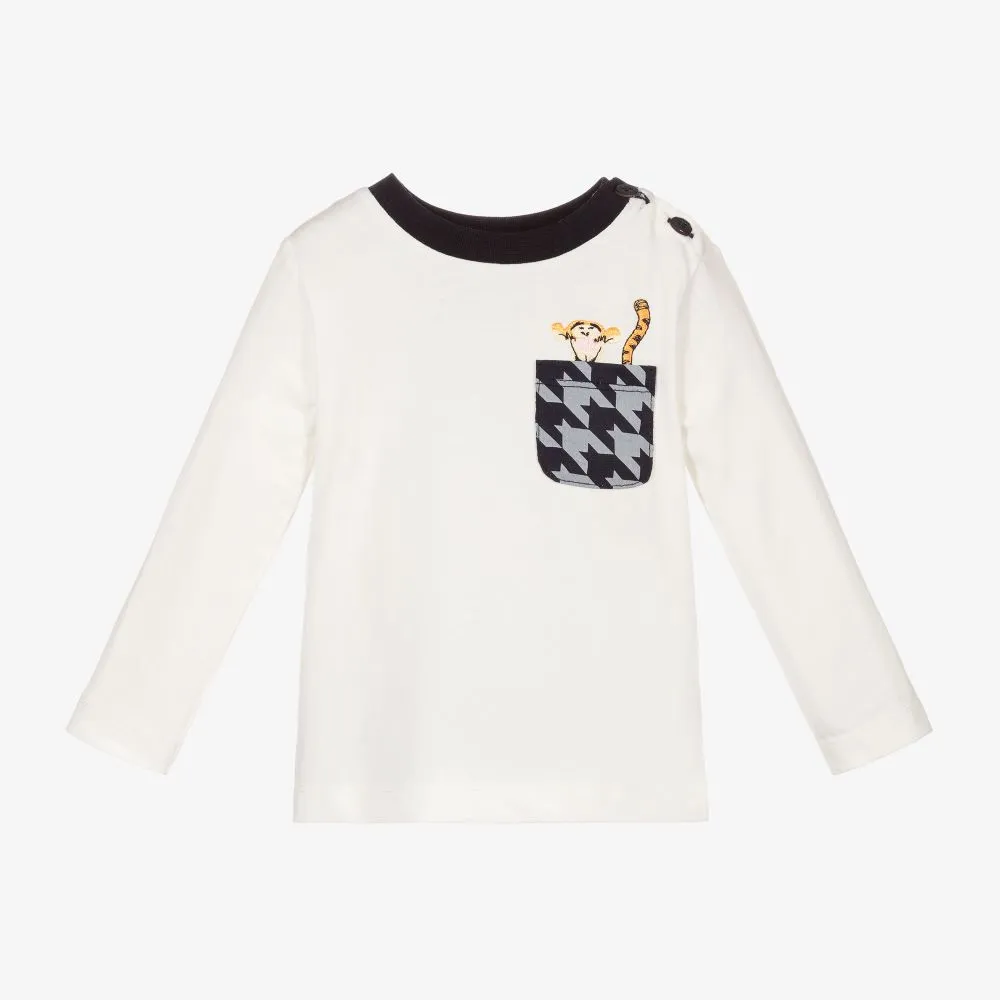 Ivory Cotton Tiger Baby Top 