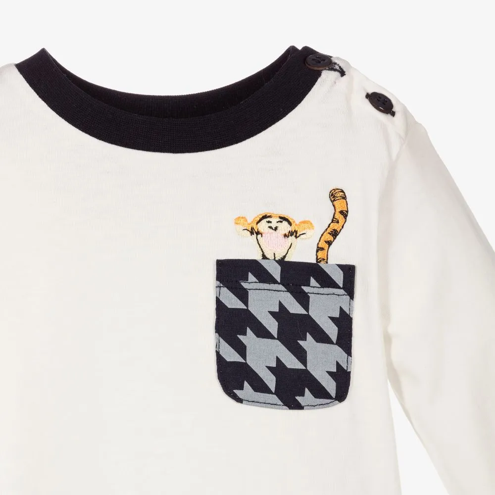 Ivory Cotton Tiger Baby Top 