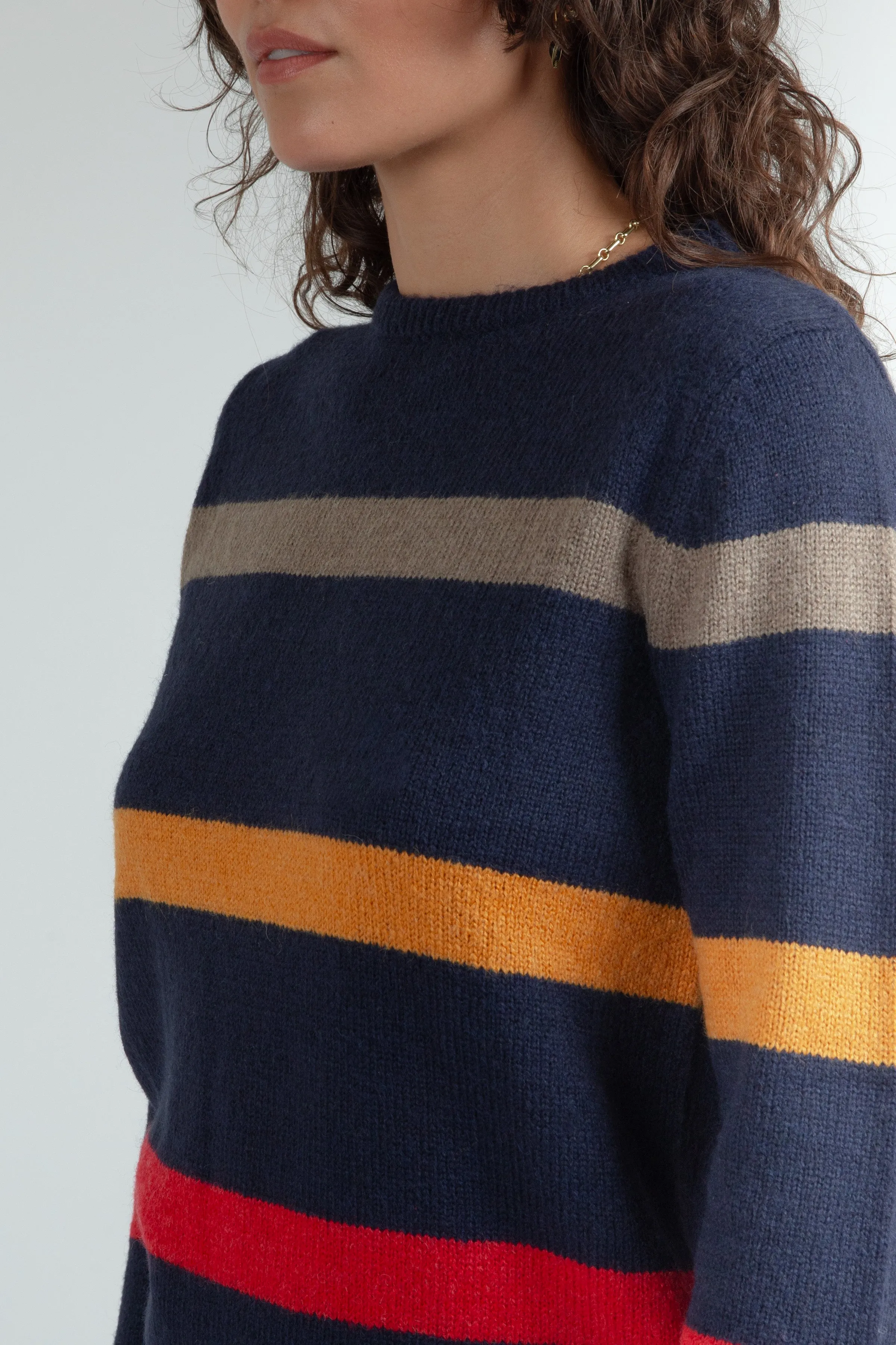 Jad Crew Neck Sweater Navy