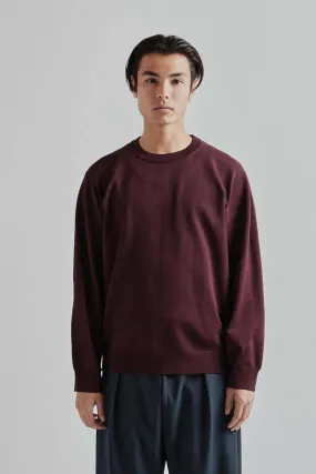 Knitted Sweater - Burgundy Red