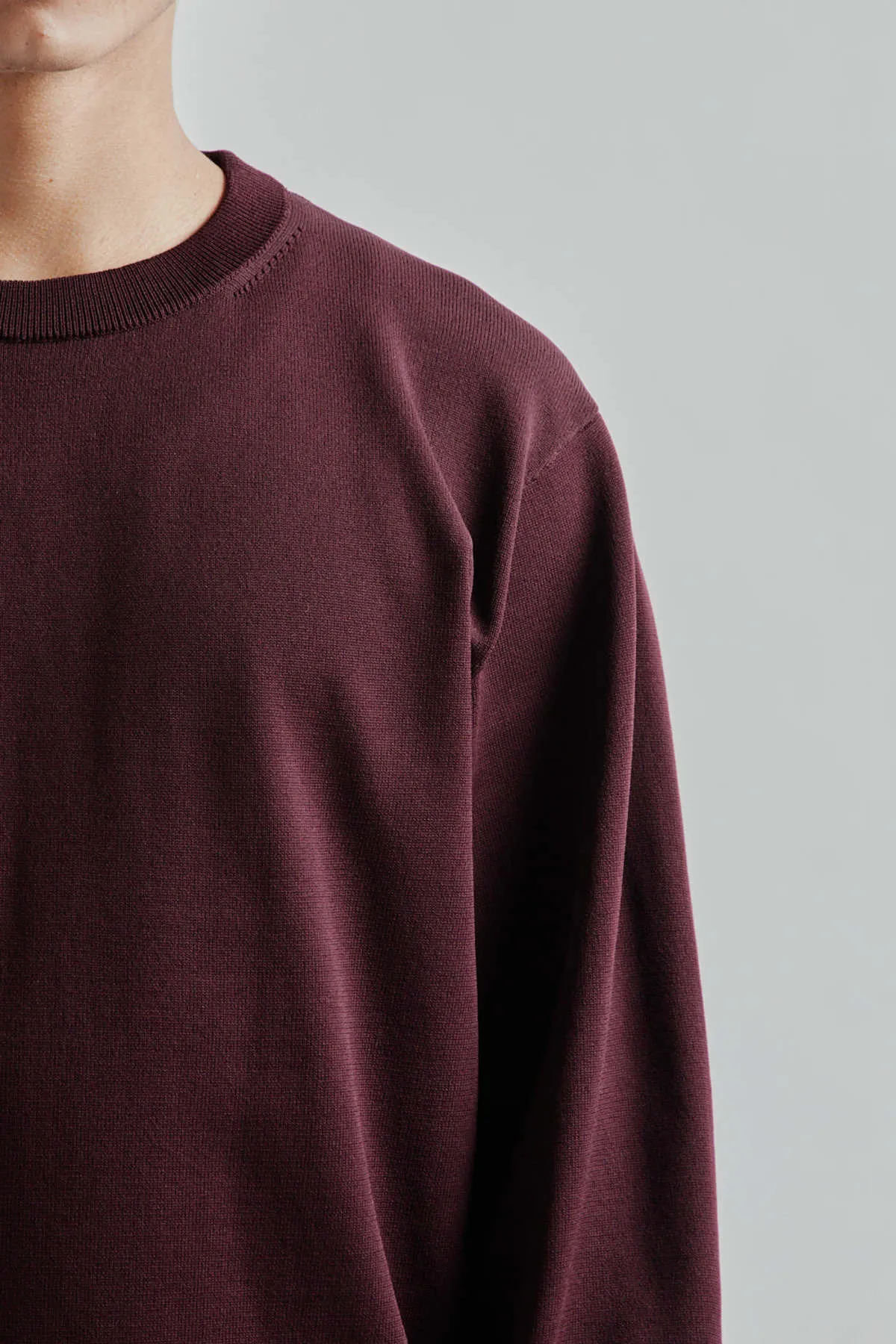 Knitted Sweater - Burgundy Red