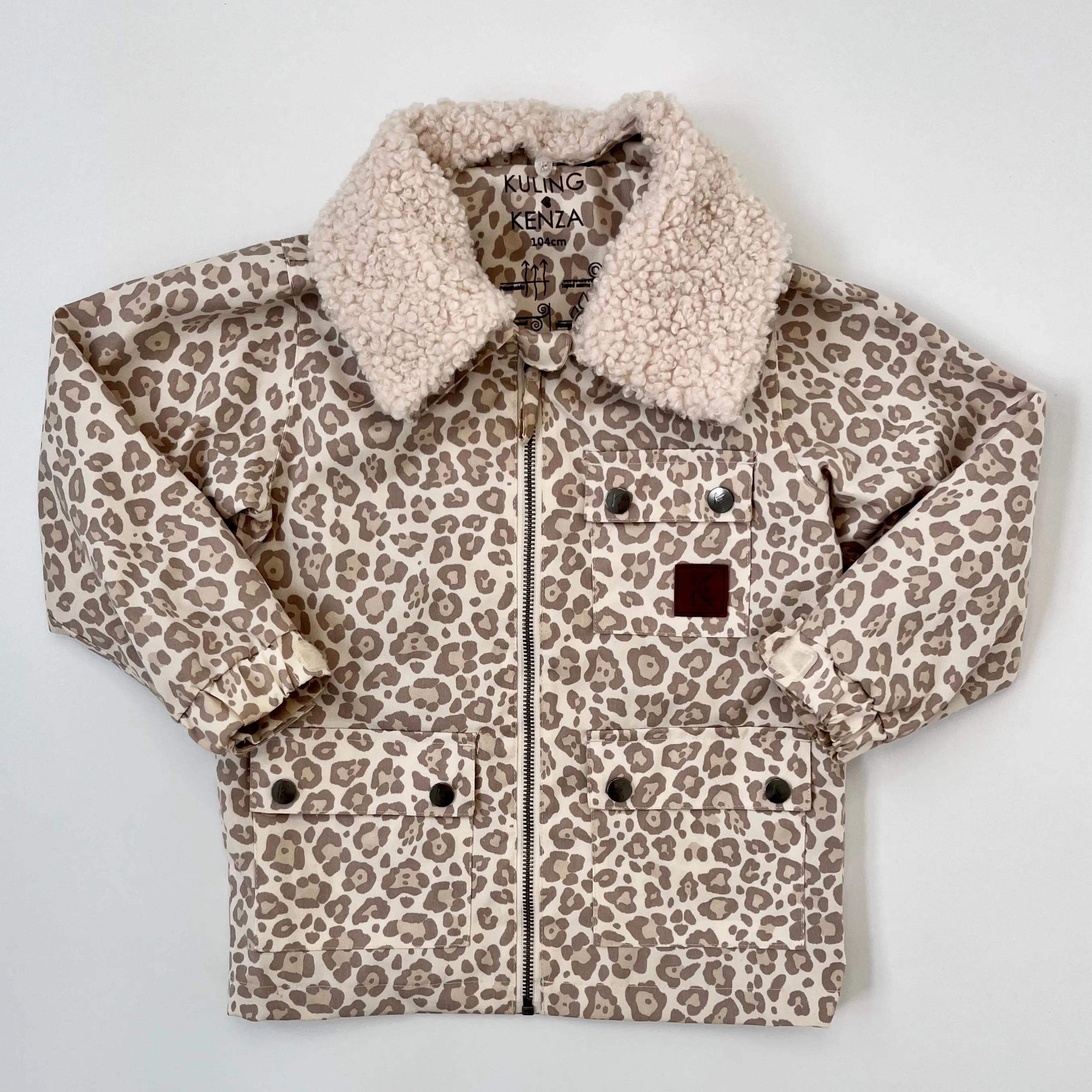 Kuling Leopard Print Waterproof Coat: 3-4 Years