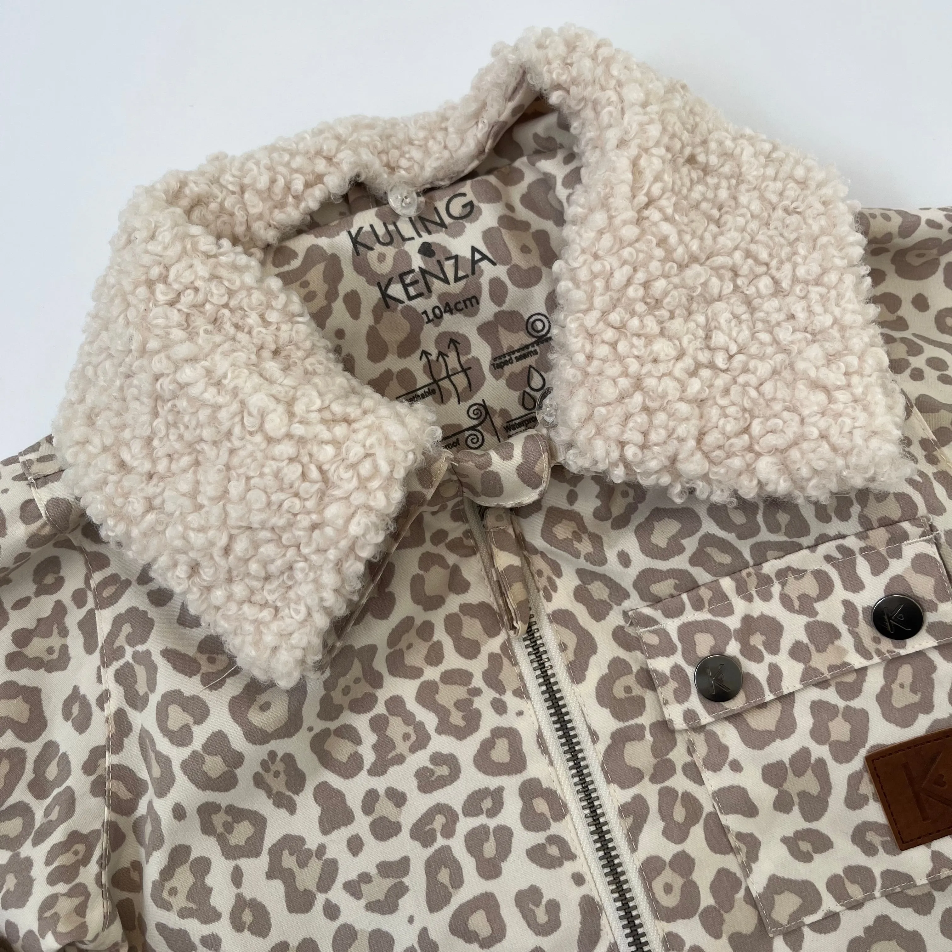 Kuling Leopard Print Waterproof Coat: 3-4 Years