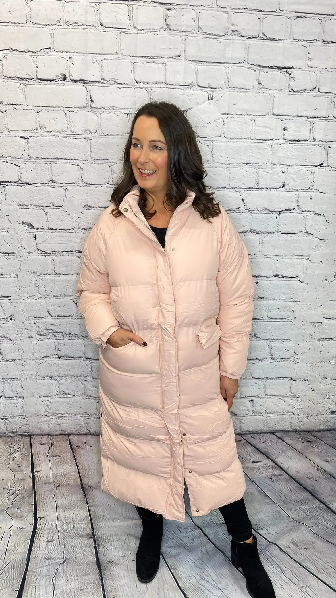 LAILLA Longline Button Up Puffer Coat