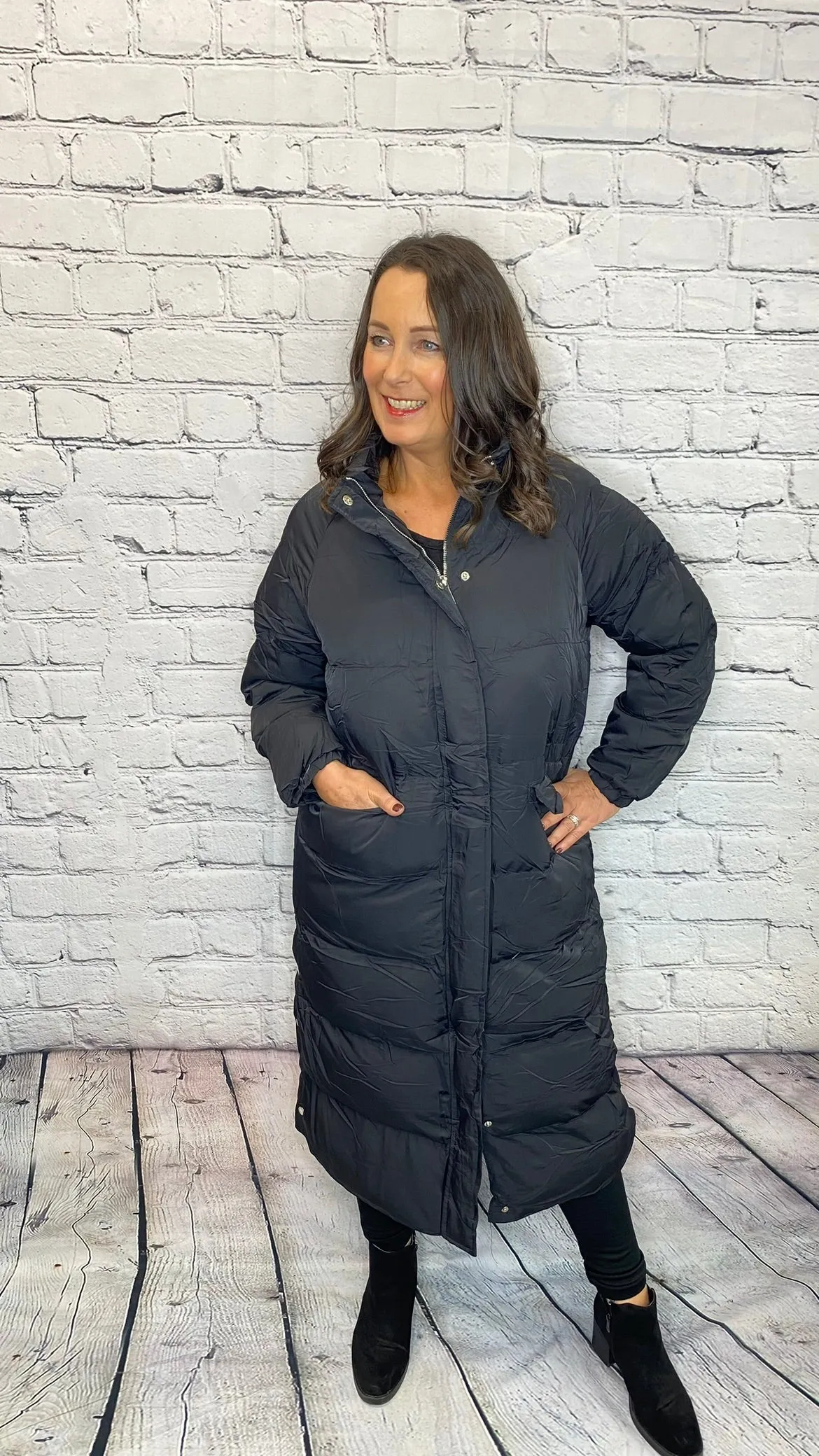 LAILLA Longline Button Up Puffer Coat