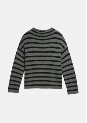 Lamis Stripe Sweater - Black