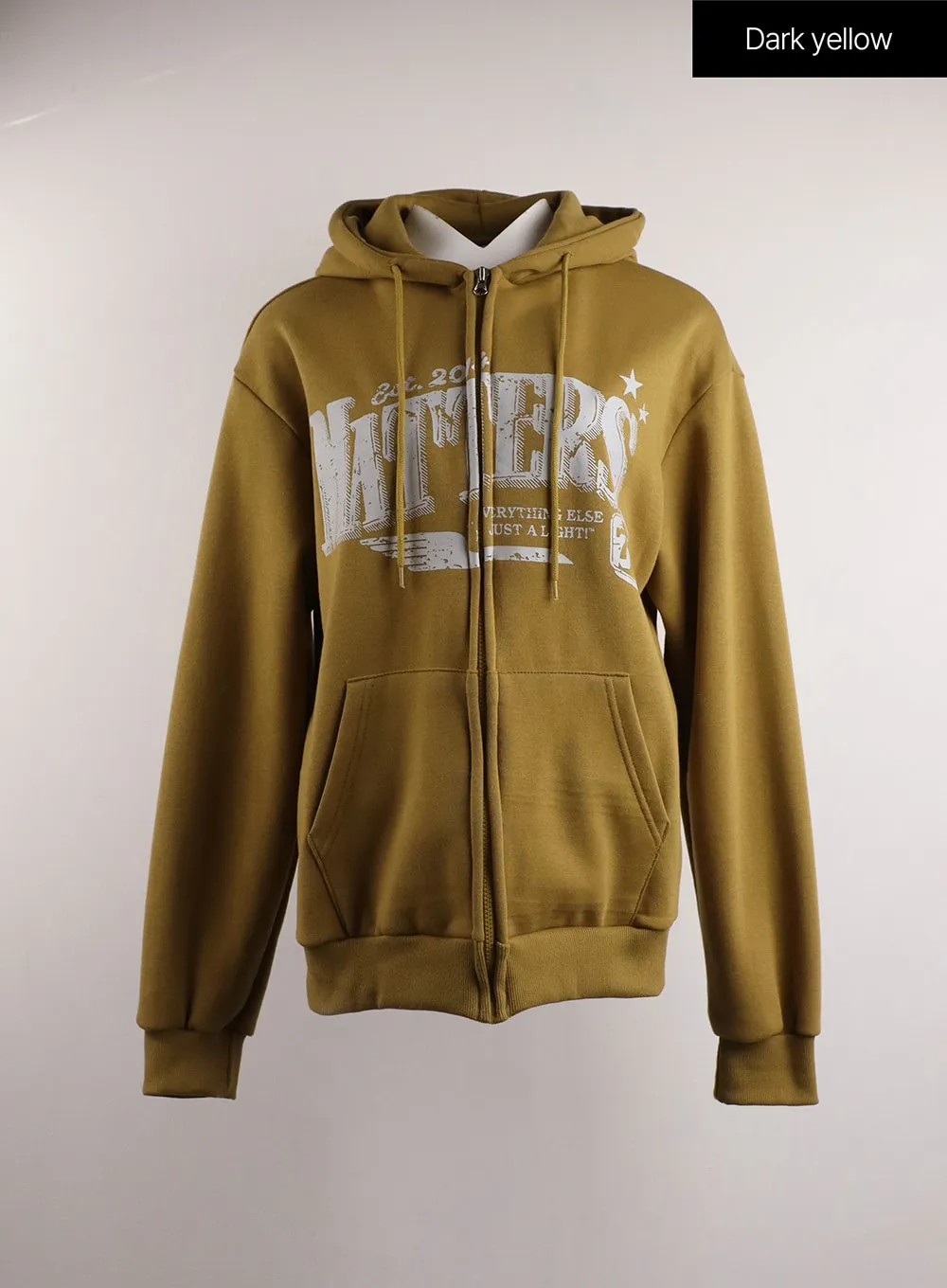 Lettering Zip-Up Hoodie IJ410