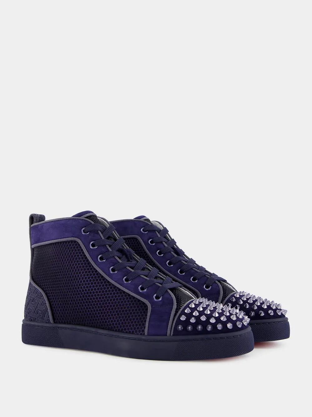 Lou Spikes high-top veau velours sneakers