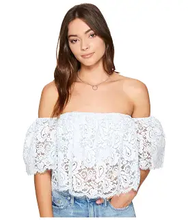 Lovers + Friends Bayside Off Shoulder Lace Top